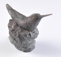 Mark Rossi Cast Bronze Sculpture - Nesting Hummingbird