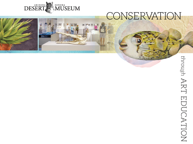 Ironwood Gallery exhibit and artwork created by Art Institute students - Conservation through Art Education