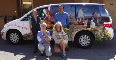 The Desert Ark Van and live animals