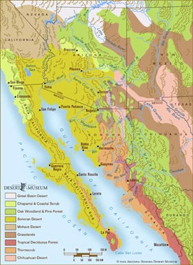  Map of the Sonoran Desert Region