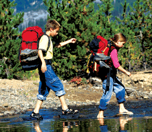 Picture of Kids in Stream