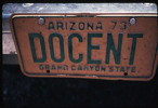 Thumbnail of Docent License Plate, 'Proud to be a Docent'