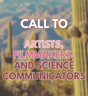 A photo of saguaros with the text 