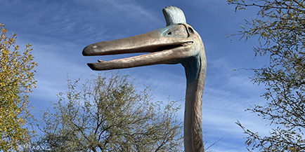 Photo of a Quetzalcoatlus replica