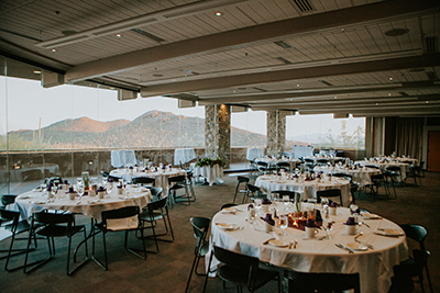 Photos of a wedding ceremony on the Ironwood Terraces